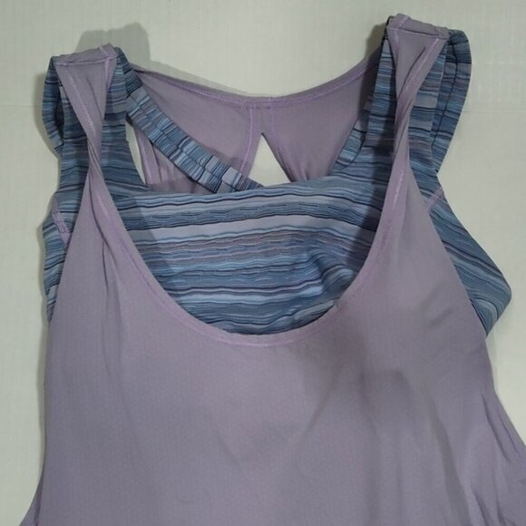 Lululemon Ready & Go Tank Top sz 6 Lilac Wave Twist Kayak Blue - Picture 7 of 10